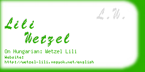 lili wetzel business card